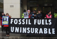 Worldwide Climate Protests Demand Insurance Firms Stop Covering Liquified Natural Gas Terminals climate protest