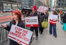Unions Fight Trump Regime’s McCarthyite Targeting of Pro-Palestinian Academics macarthyism on campuses